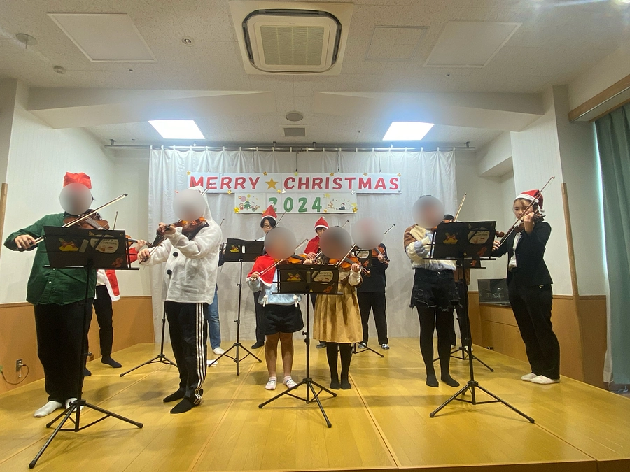 弦楽りぼん・児童養護施設プロジェクト　クリスマス会に出演！