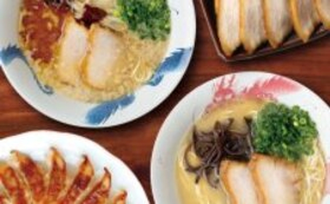 感謝のメール、久留米龍の家ラーメン2種セット(6200)地元の果物