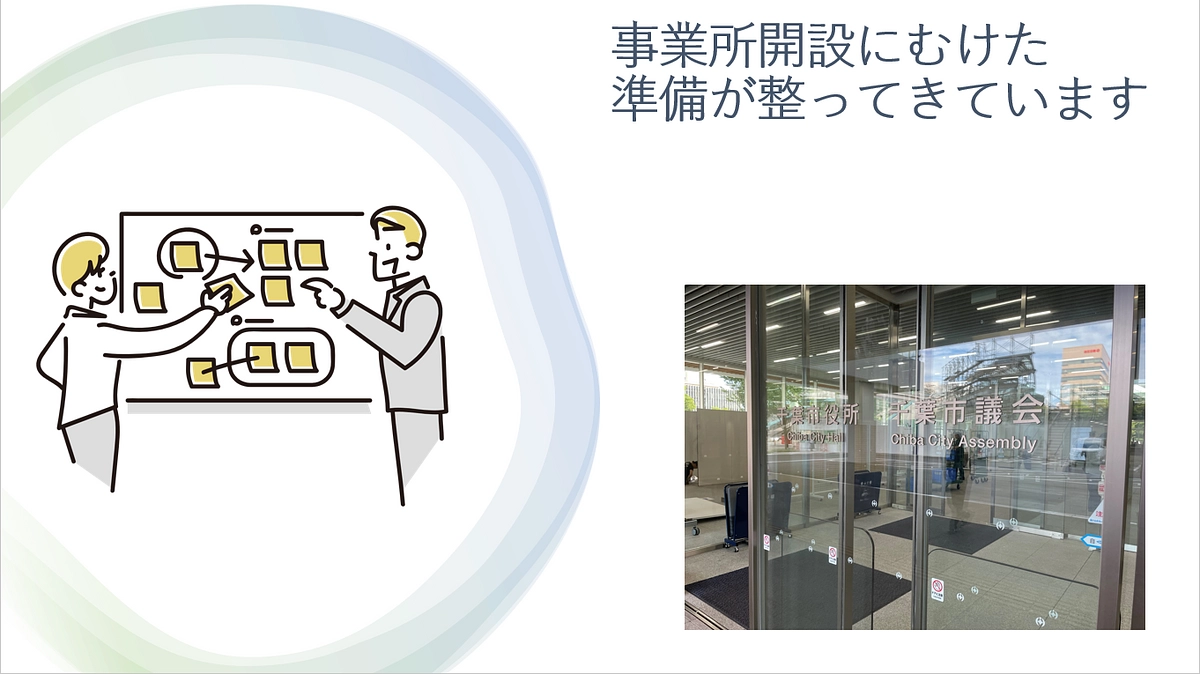 事業所開設準備が着々と進んできております。