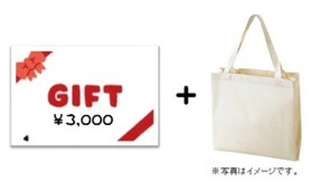 3,000円分BARご飲食チケット + オリジナルトートバッグ