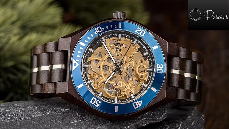 【世界に１本】の木製＋スケルトン腕時計