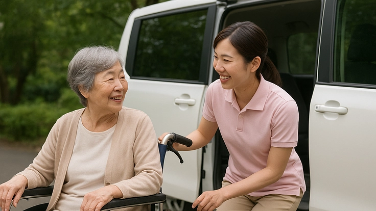 デイサービスの車椅子対応車両と入浴介助設備の導入なご支援を