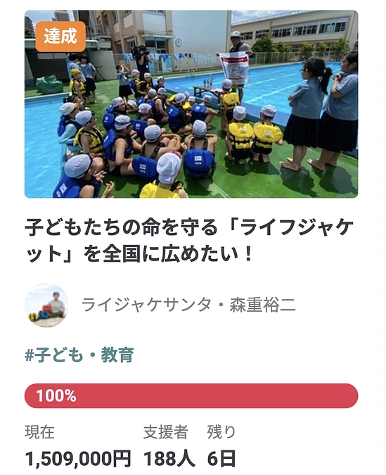 【感謝！】ファーストゴールの目標１５０万円達成しました！泣