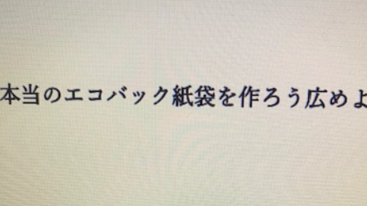 環境問題対応本当の紙袋エコバック推進教育体験販売ラボ設置