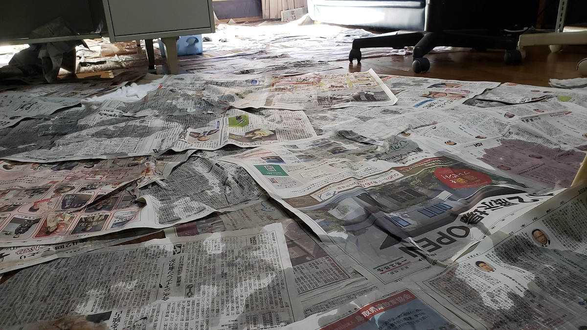 事務所にて漏水が起きました