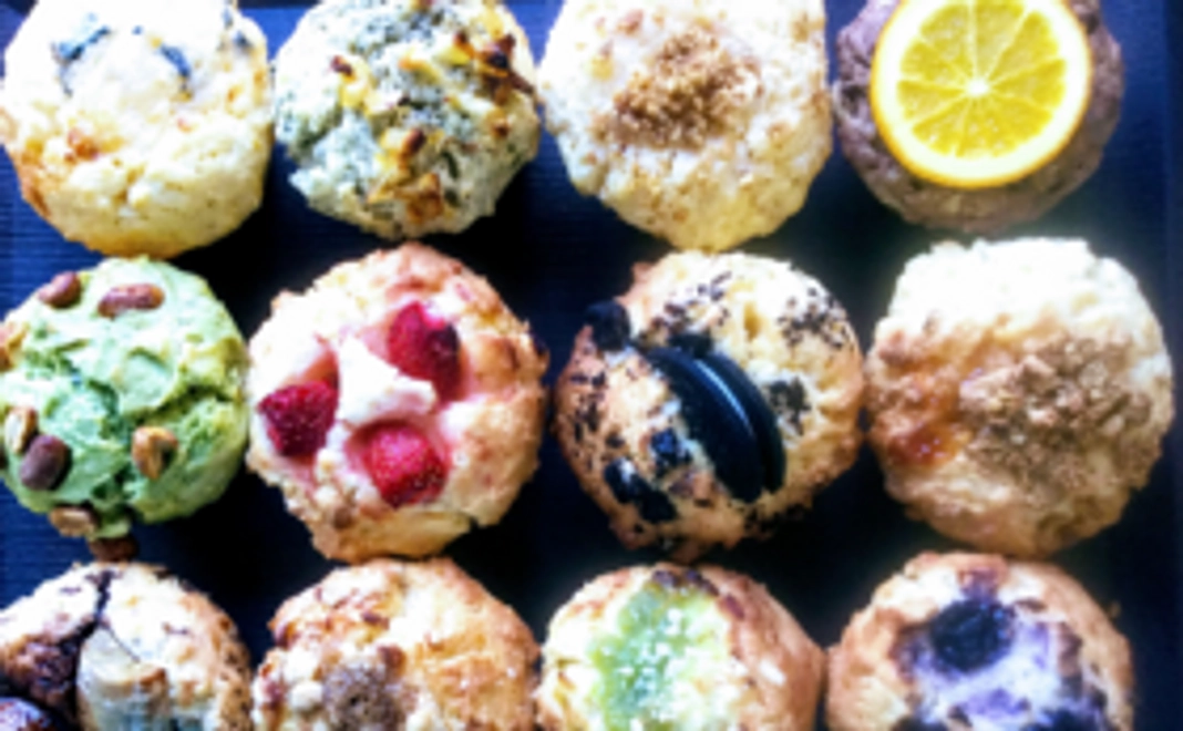 2, コーヒーとマフィンのセット