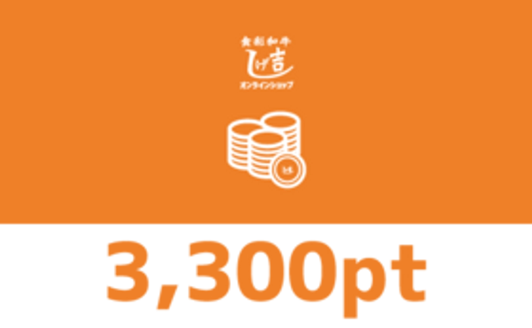 【3,300pt】しげ吉オンラインShop専用ポイント