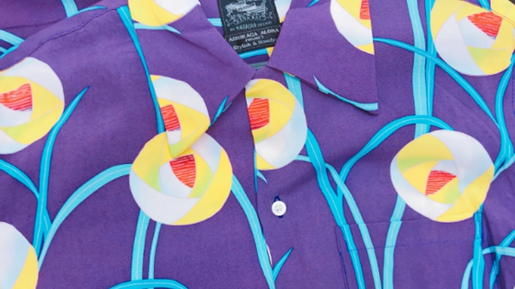 ハワイのメーカーとコラボして製作した和柄友好親善アロハシャツ