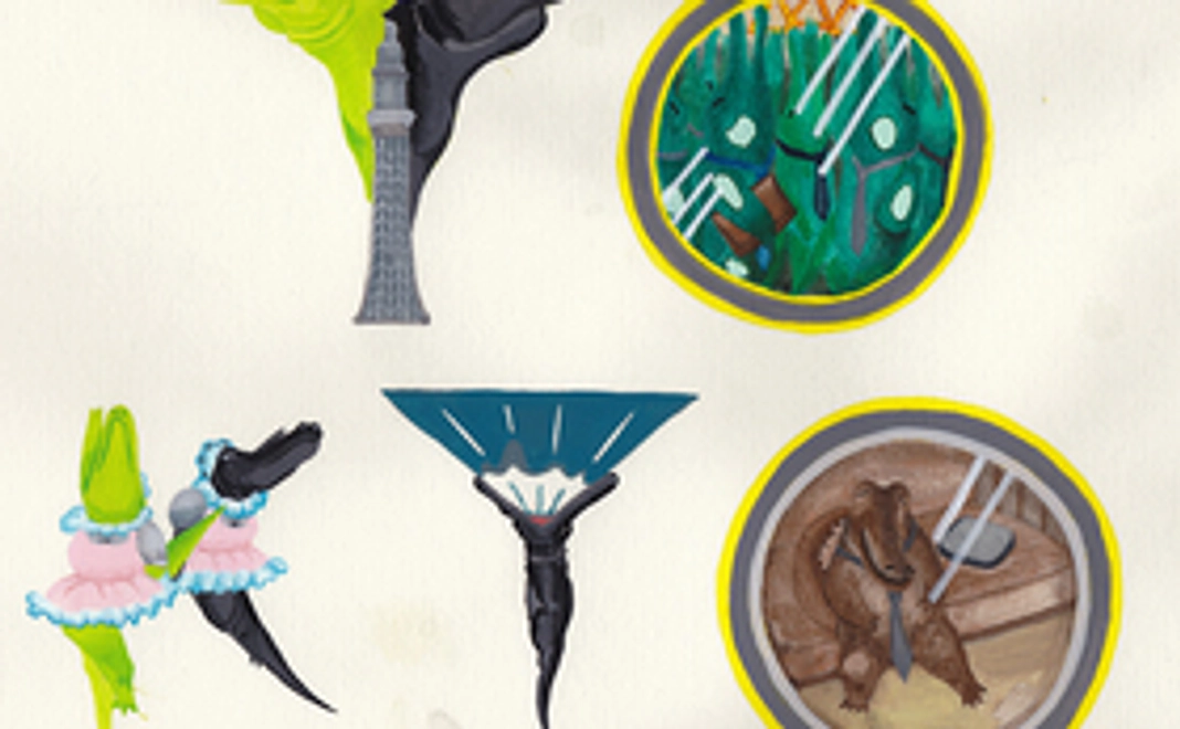 ワニ文字(LONDON)イラストカード