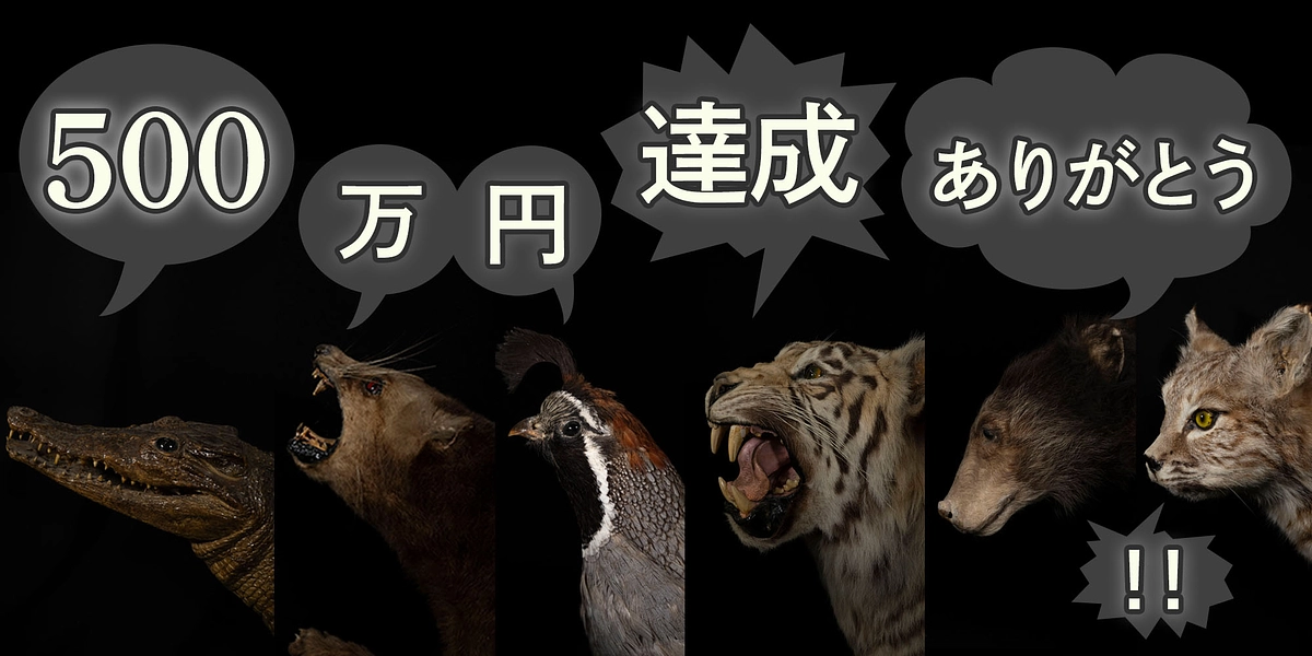 500万円達成しました！ご支援ありがとうございます！