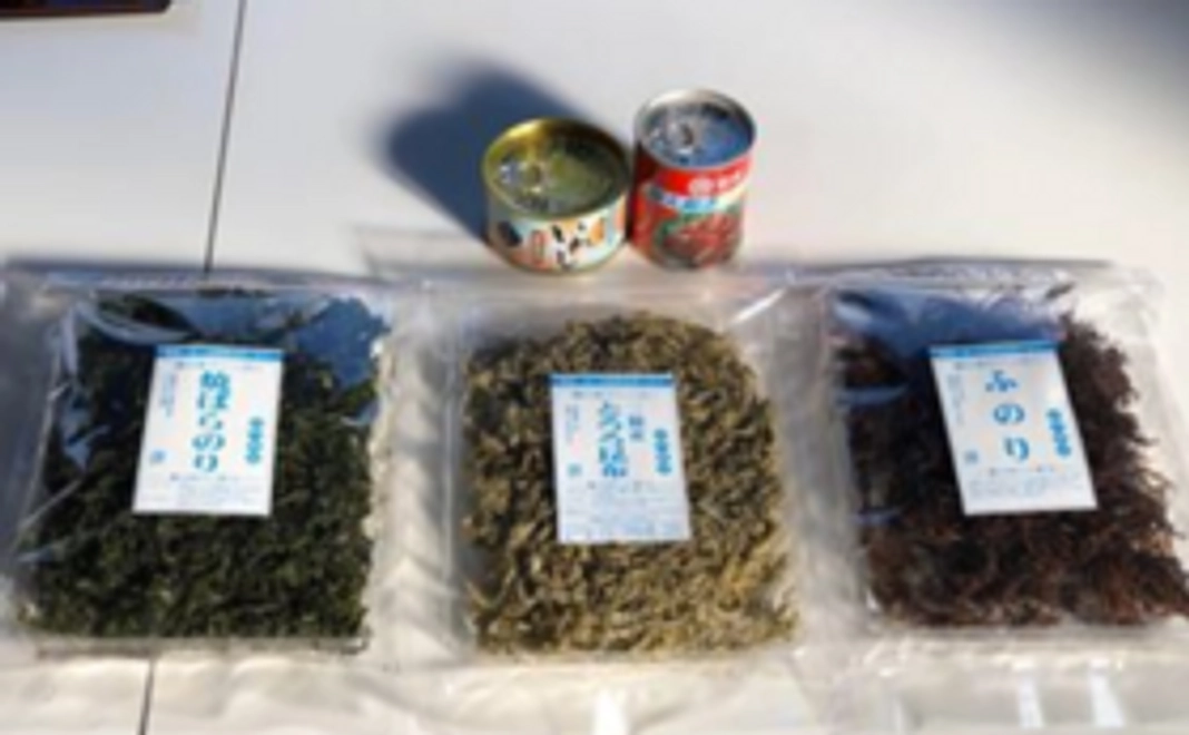 【雄勝の特選を自宅で味わう】豊かな海藻と缶詰セット