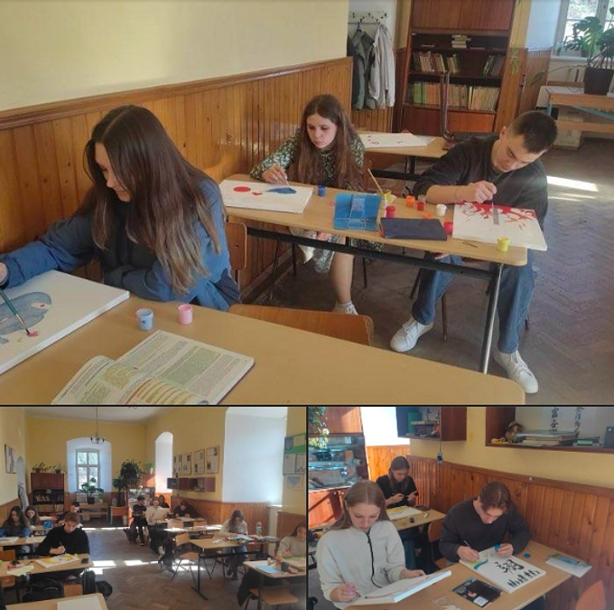 ウクライナの子ども達が日本での展示会のためにと絵を描いてくれています