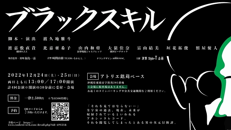 若手による、新しい演劇企画を成功させたい!!