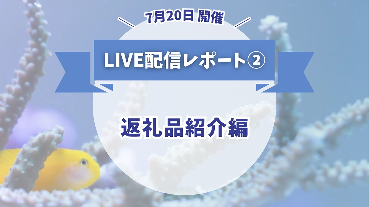 【7/20開催LIVE配信レポート②】返礼品紹介編