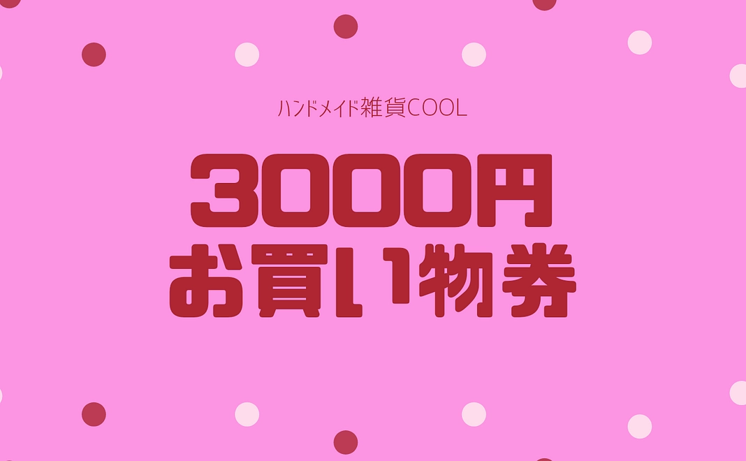 当店のお買い物券3000円
