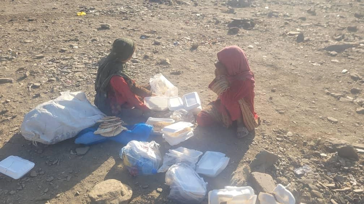 臨時キャンプの帰還民の方々の状況