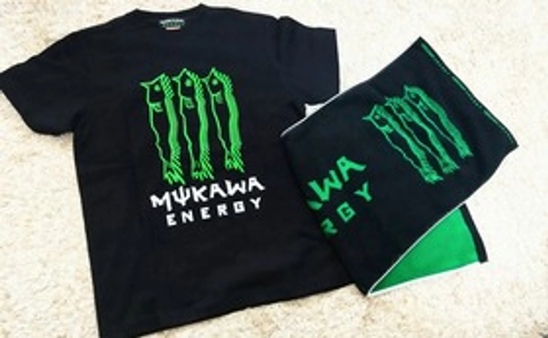 MUKAWA ENERGY　Tシャツ（XLサイズ）＆タオルセット　＋　絵本
