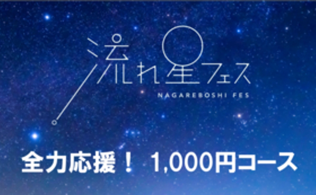 【全力応援！】流れ星フェス 1,000円応援コース