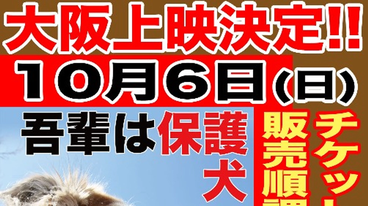 いよいよ、大阪上映が近付きました！！