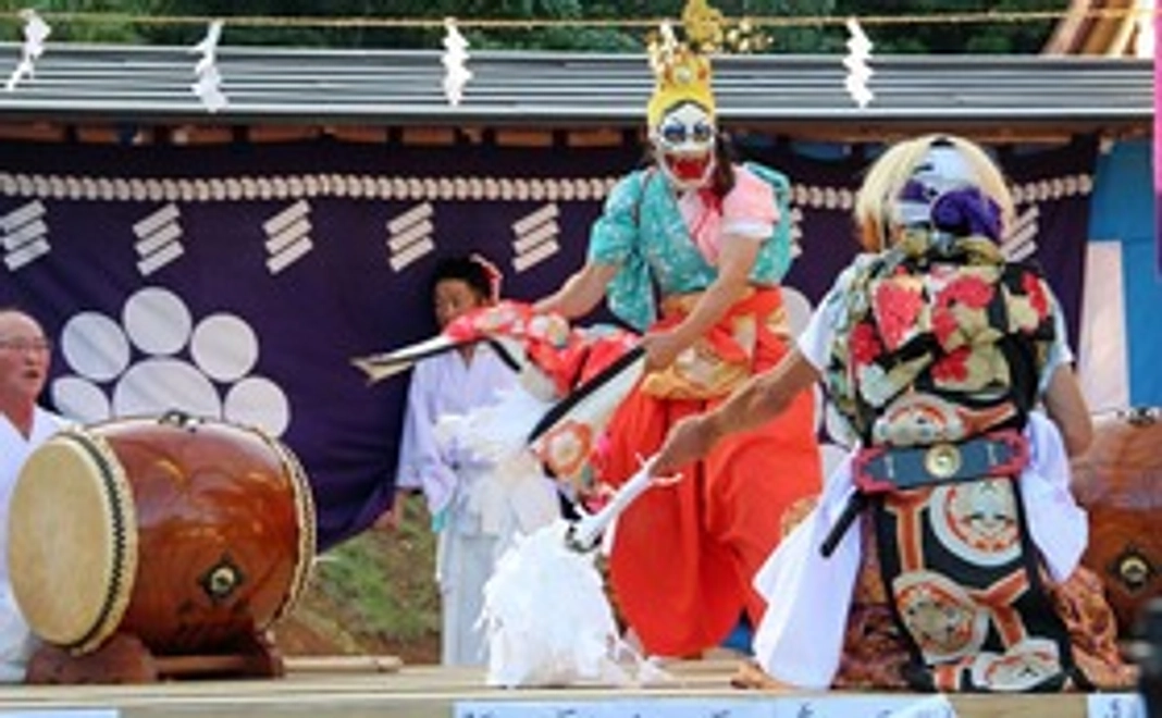 感謝のメール & 雄勝法印神楽の写真絵ハガキ5枚セット