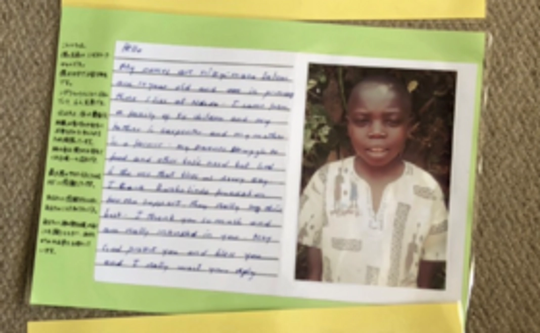 現地の子どもたちからの「サンクス・カード」