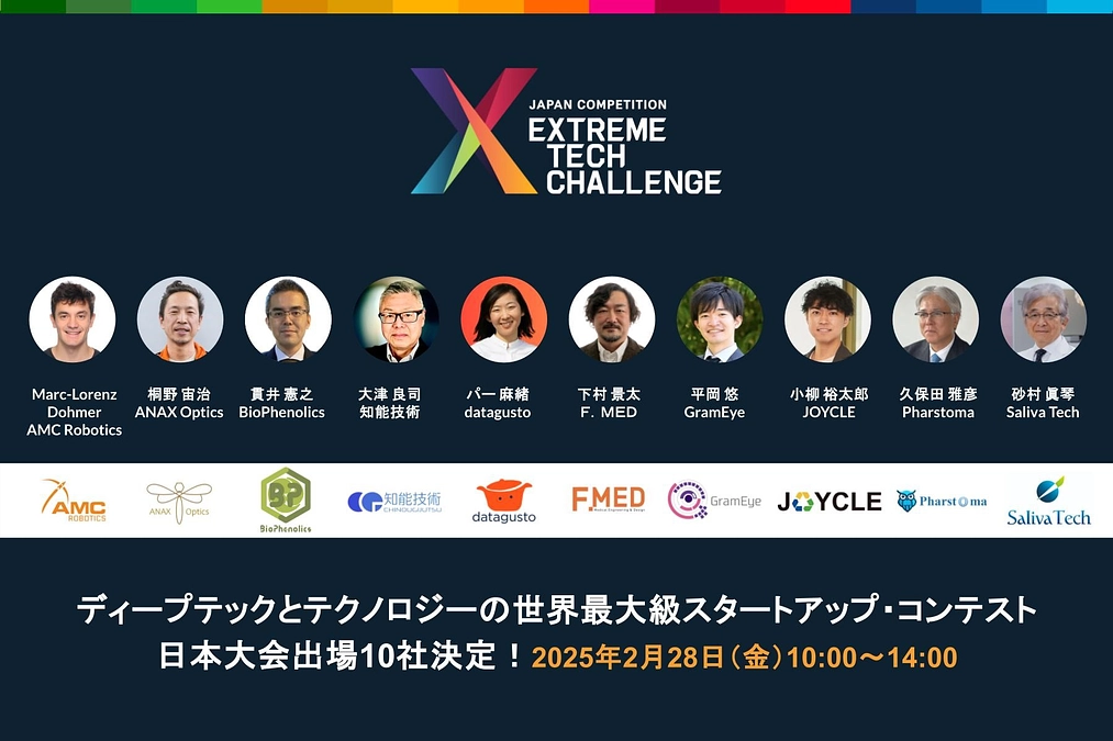 ディープテックとテクノロジーの世界的スタートアップ・コンテストのファイナリストに選出