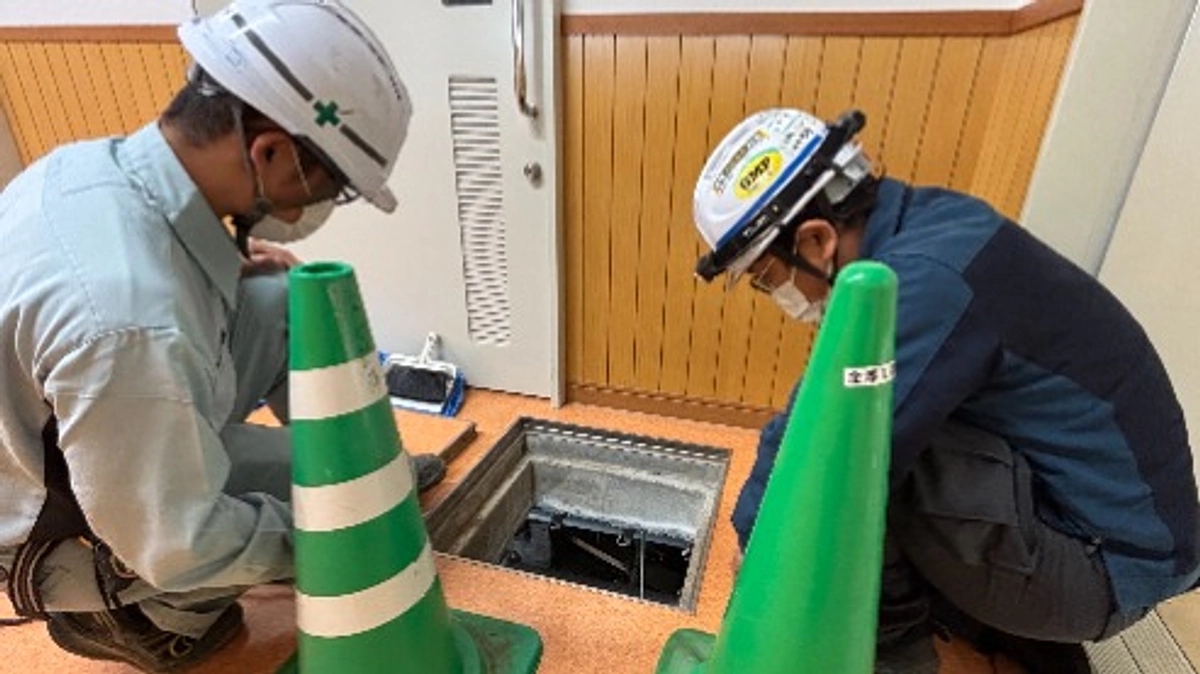 配管工事が進行中です