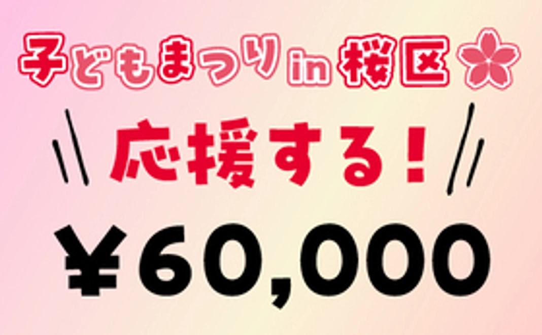 6万円の応援をありがとうございます！