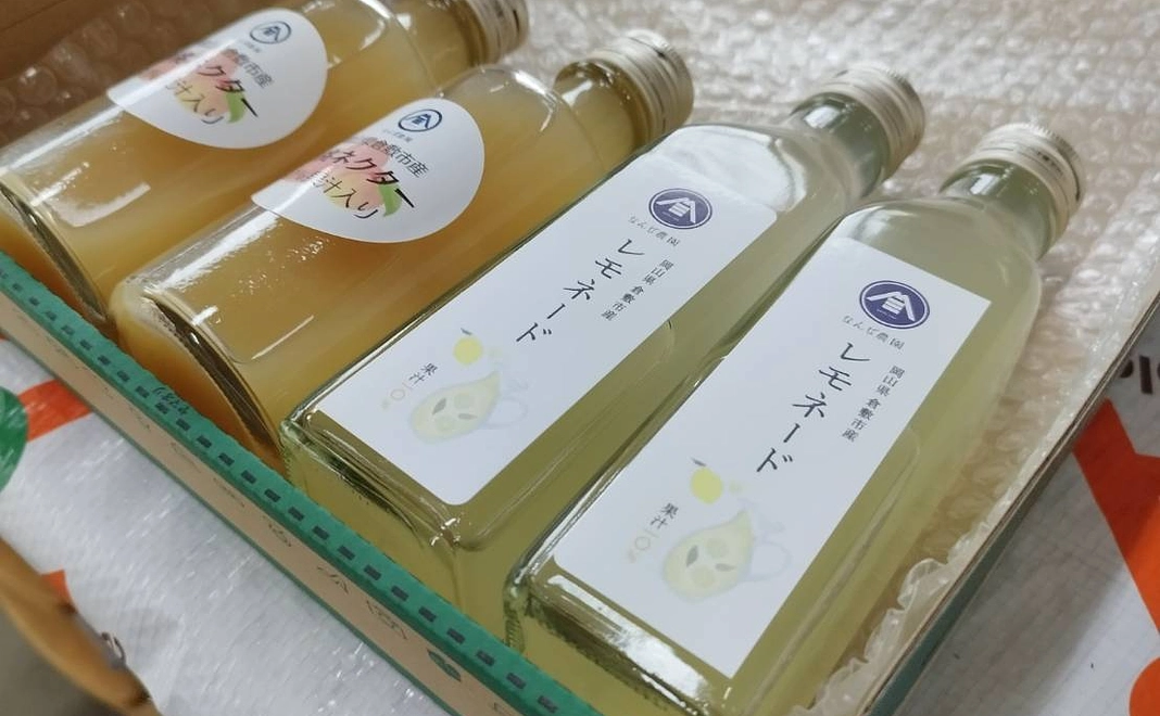 お試しセット （白桃ネクター180ml×2本、レモネード200ml×2本）