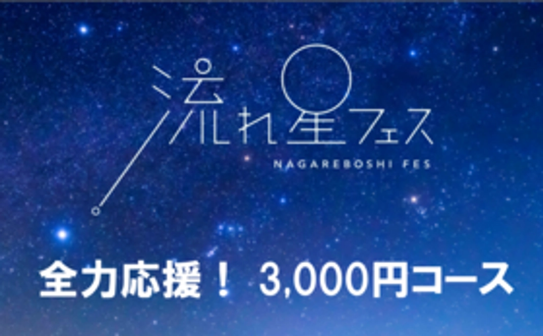 【全力応援！】流れ星フェス 3,000円応援コース