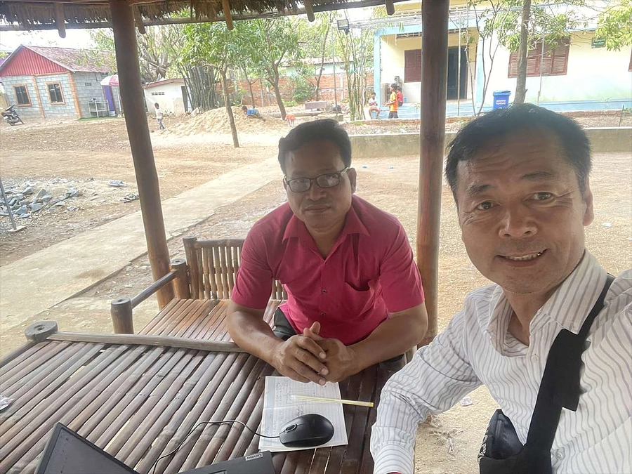 ビニルハウス施工の第一段階に着手