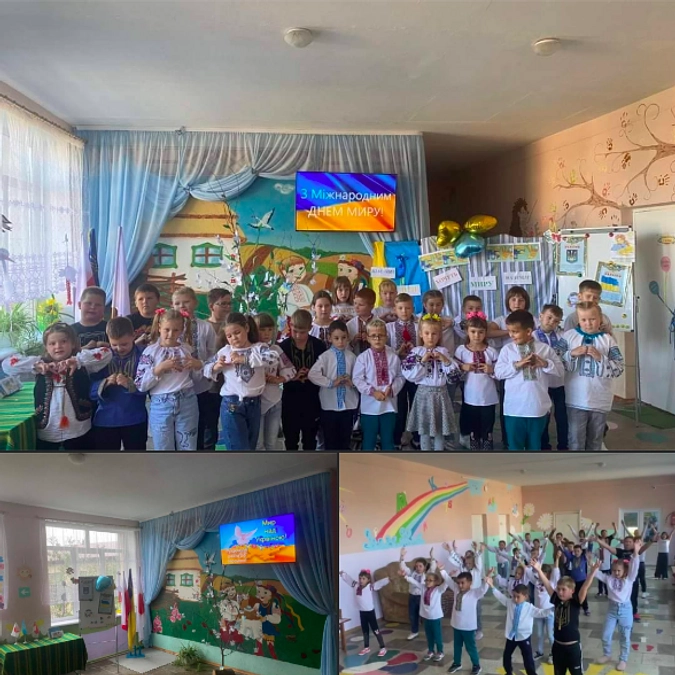 リヴィウ州の小学校に届けたモニター支援