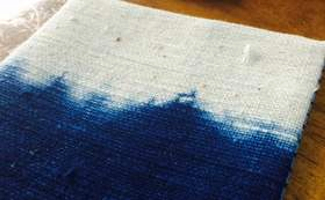 ①藍染めコースター