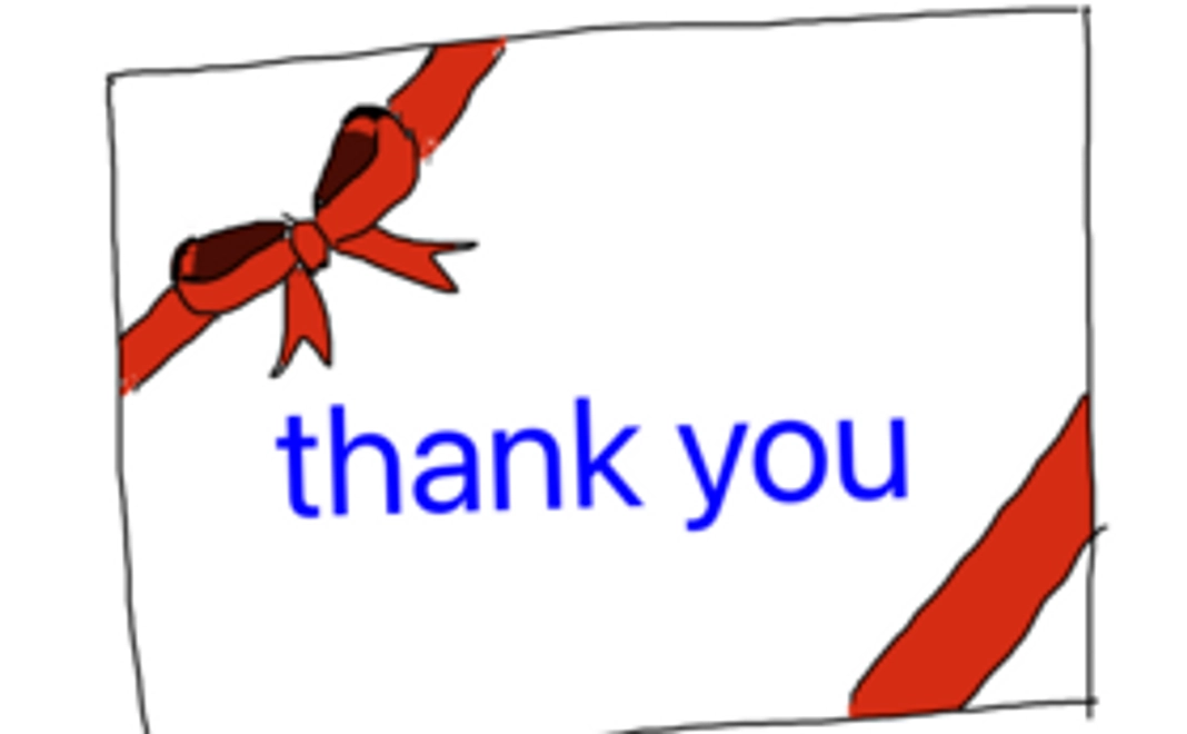 感謝のオリジナルメッセージカードA