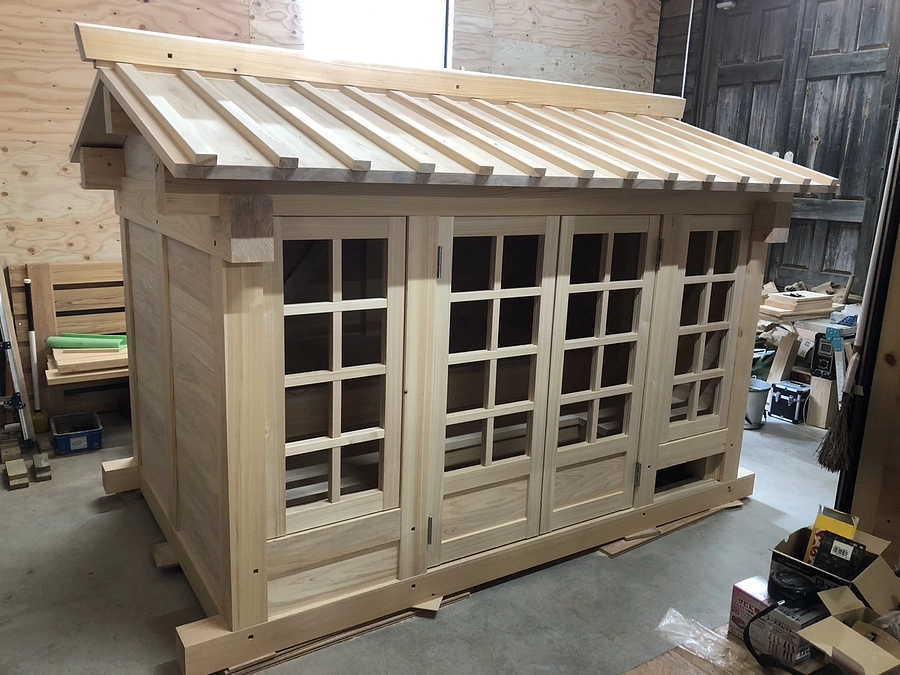 塗装をして仕上げ段階