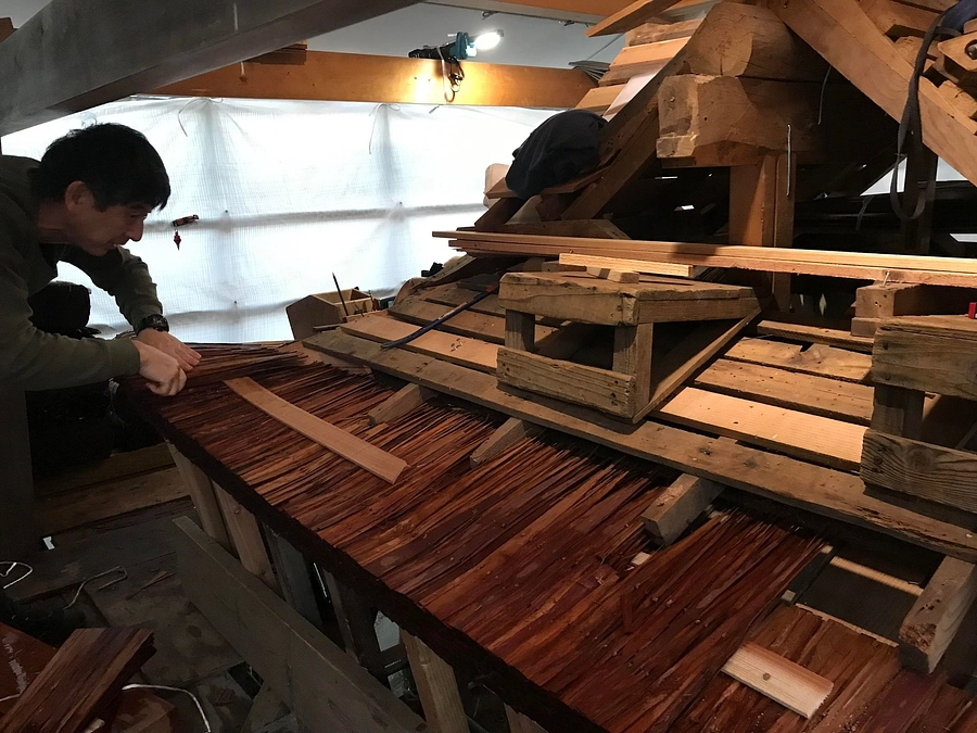 檜皮葺き替え  特別見学会を開催します