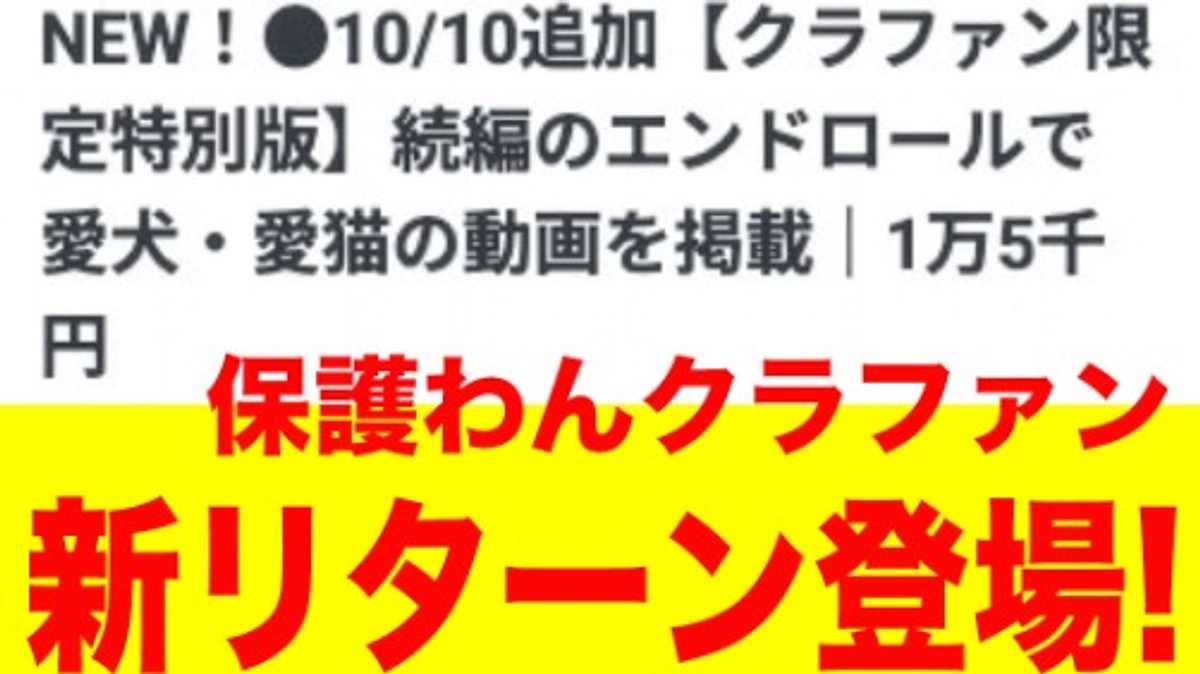 【残り14日】愛犬猫の動画を映画のエンドクレジットの掲載するリターンを追加しました！