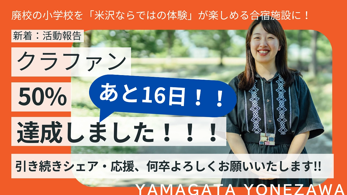 達成率50%を超えました！！