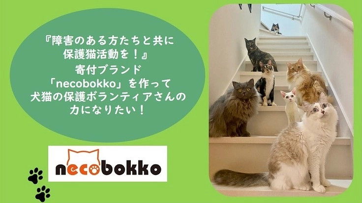 犬猫の保護活動への寄付ブランドを障害のある方たちと一緒に作りたい