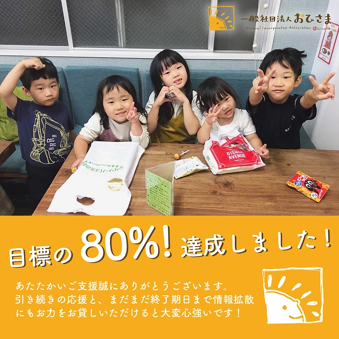 目標の80%達成いたしました！