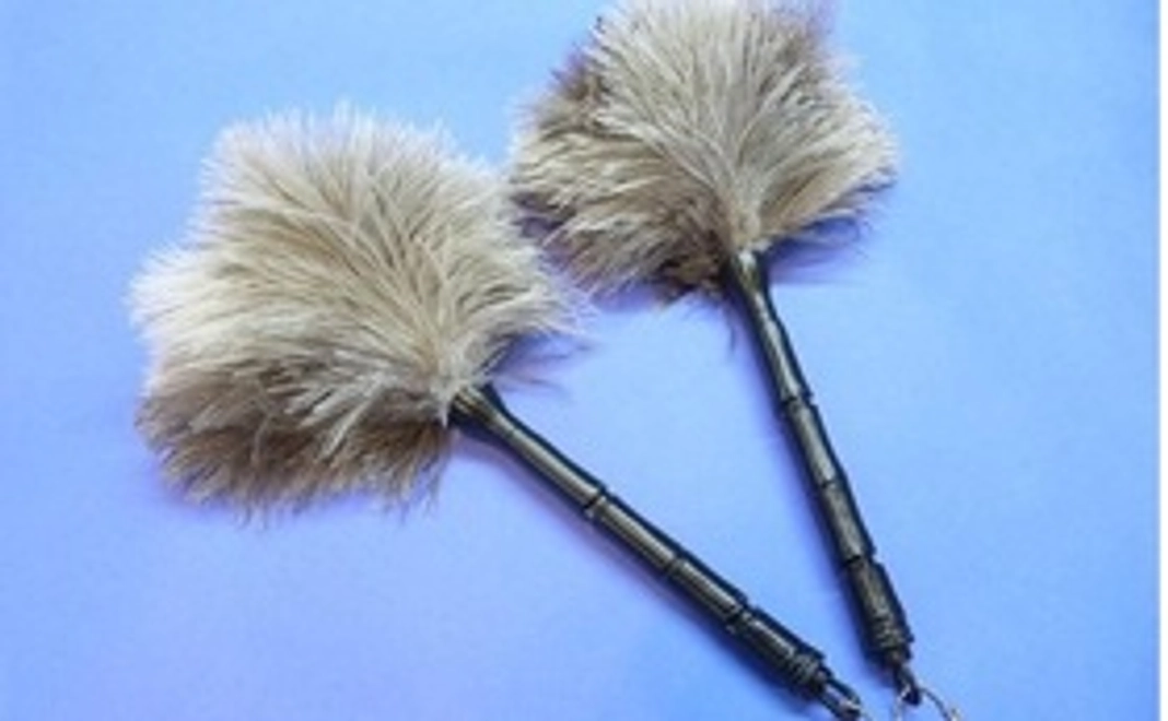 自社製品のオーストリッチミニダスター２本セット　全長約３０ｃｍ