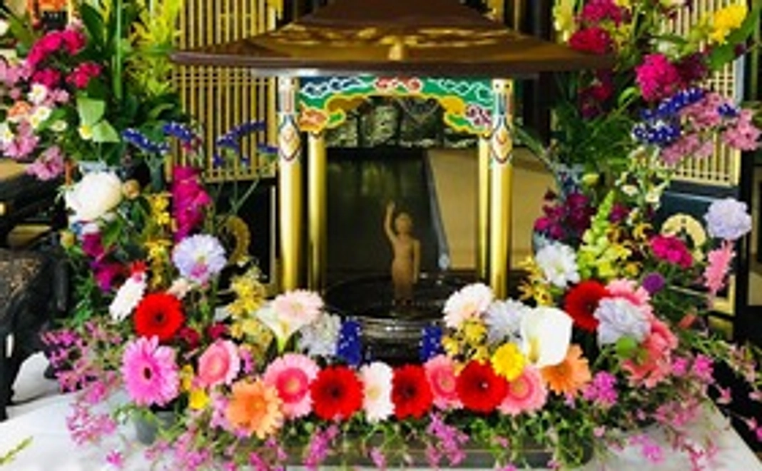 【御礼状送付、花御堂にお花をお供え】取り組みをただただ応援