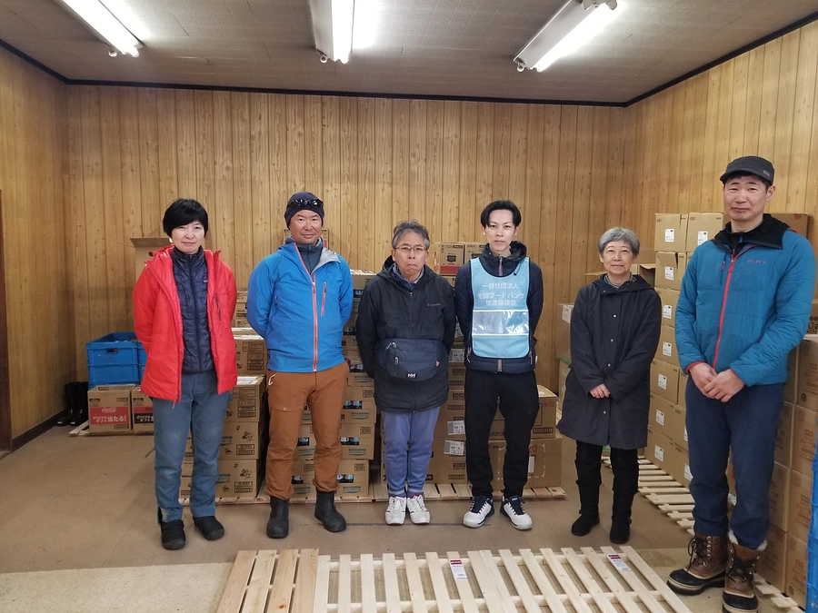 石川県穴水町の拠点に支援物資の搬入を行いました