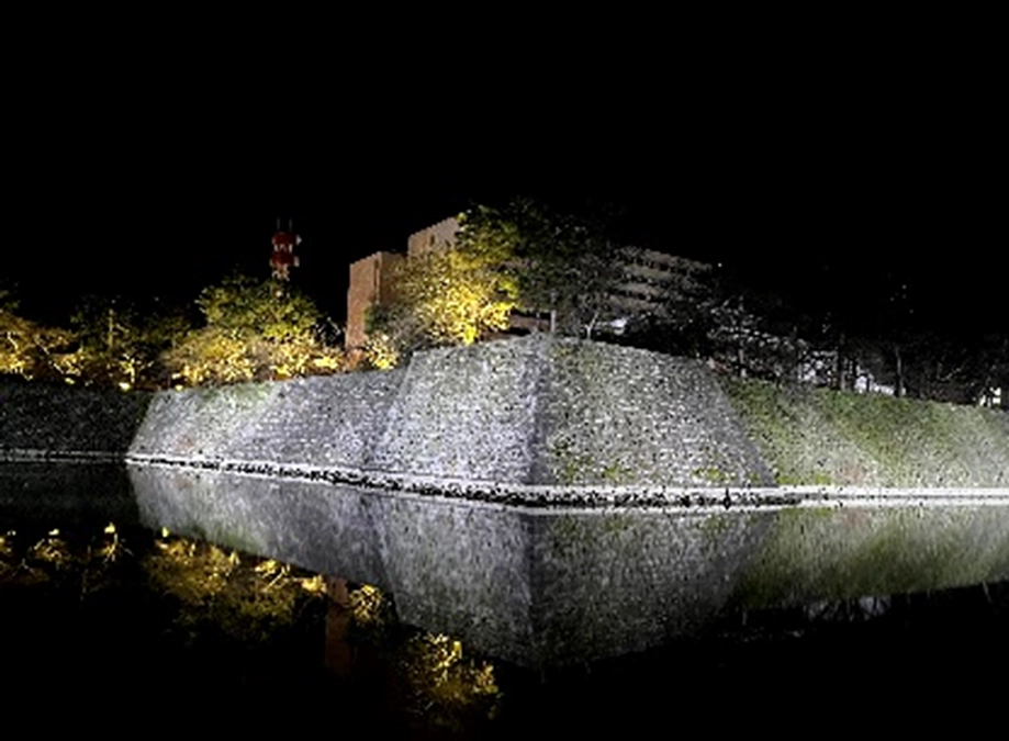 福井城址の石垣ライトアップを行っています！