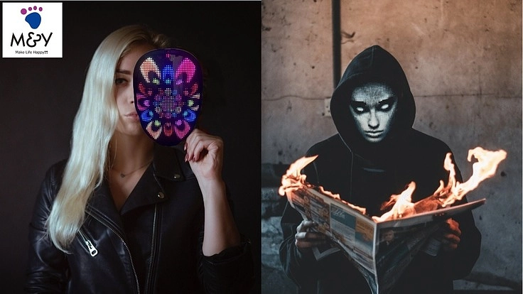 【ビックリ仰天】顔を変幻自在に変えれる変面「LEDフェイスカバー」