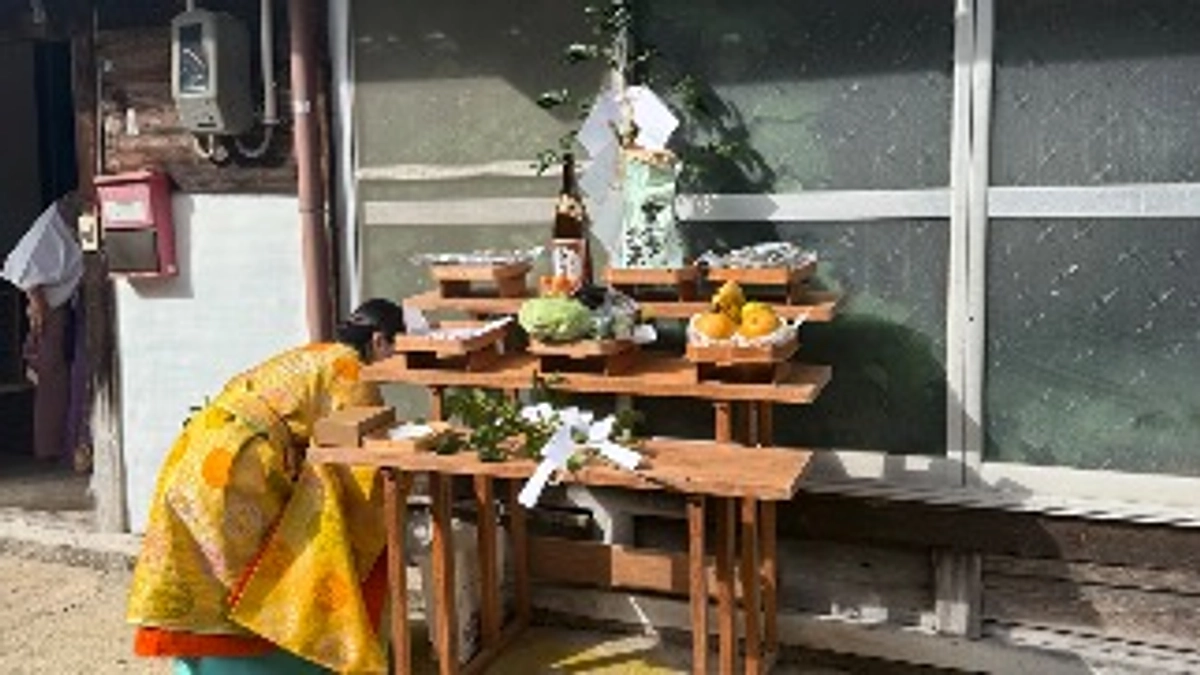 【添谷集落空き家解体安全祈願祭を執り行いました】