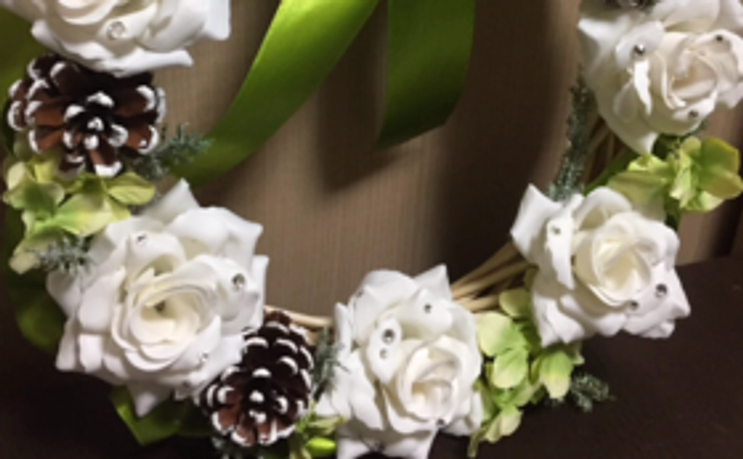 フラワーリース＋千葉県産のお米（3キロ）