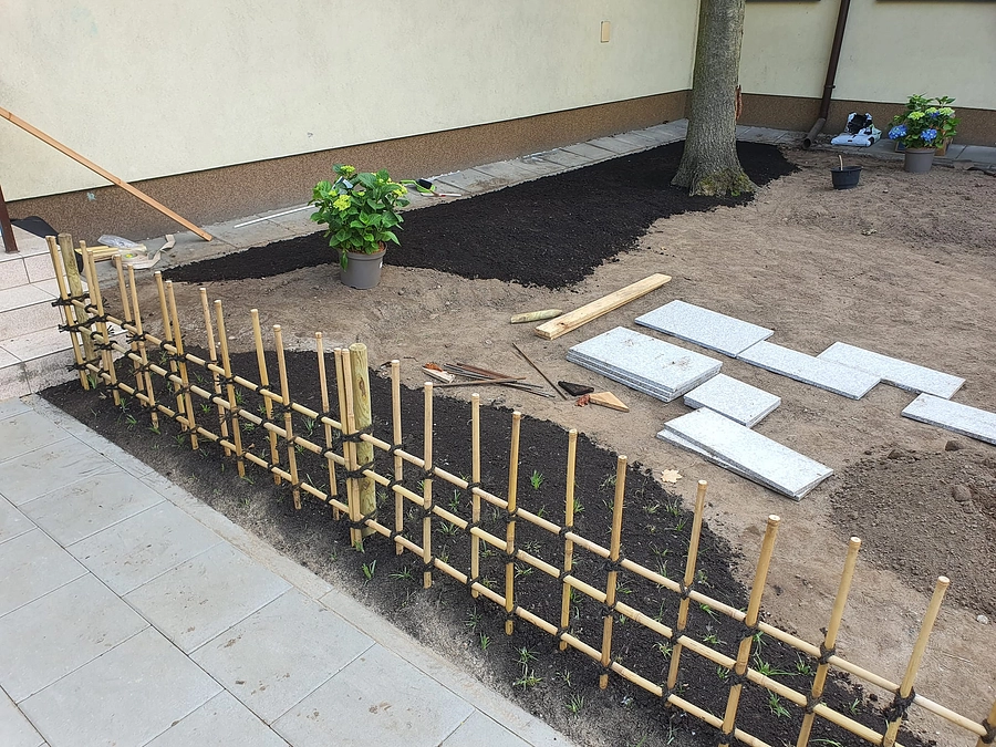 日本庭園造り　６日目