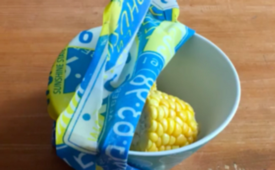 お礼状とミツロウラップをプレゼント