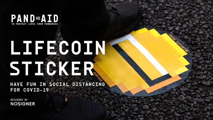 ソーシャルディスタンスを楽しもう。LIFECOINステッカー